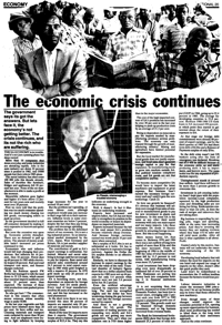The economic crisis continues