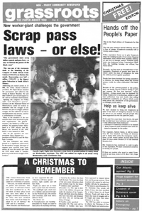 Grassroots Volume 6 Number 11 December 1985