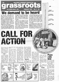 Grassroots Volume 3 Number 1 February 1982