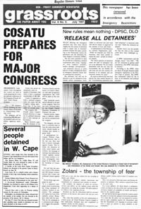 Grassroots Volume 8 Number 5 July 1987