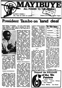 Mayibuye Number 8 1982