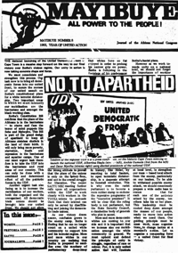 
Mayibuye  Number 8 1983 Year of United action
