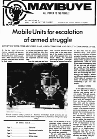 Mayibuye Number 8 1985 Year of the Cadre