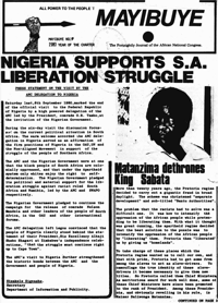 Mayibuye Number 9 1980 Year of the Charter
