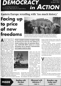 Democracy in Action Volume 6 Number 2 April 1992