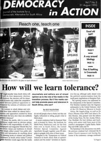 Democracy in Action Volume 7 Number 5 August 1993