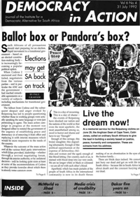 Democracy in Action Volume 6 Number 4 July 1992