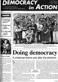 Democracy in Action Volume 7 Number 4 July 1993