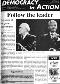 Democracy in Action Volume 7 Number 6 October 1993