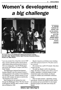 Women`s development: a big challenge