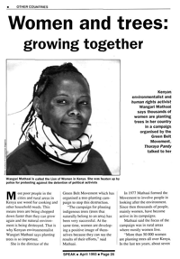 Women and trees: growing together