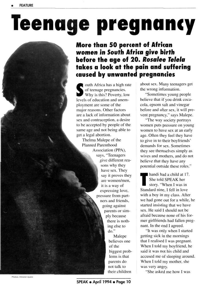 Teenage pregnancy