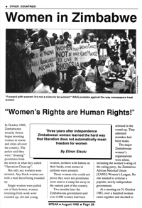 Women in Zimbabwe: women`s rights are human rights!