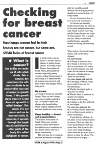 Checking for breast cancer