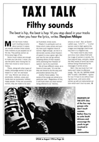 Taxi talk: filthy sounds