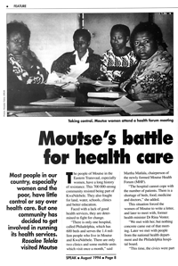 Moutses battle for health care