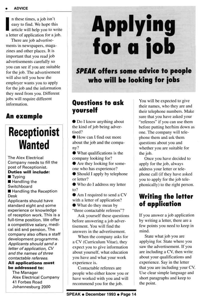 Applying for a job