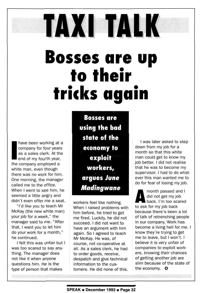 Taxi talk: bosses are up to their tricks again