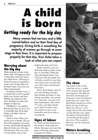 A child is born: getting ready for the big day