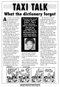 Taxi talk: what the dictionary forgot