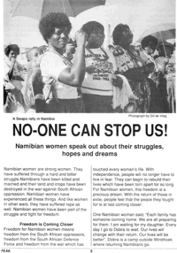 No-one can stop us: Namibian women speak out about their struggles, hopes and dreams