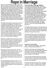 Rape in marriage