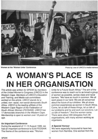 A womans place is in her organisation