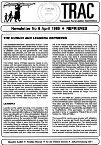 Reprieves: The Huhudi and Leandra reprieves