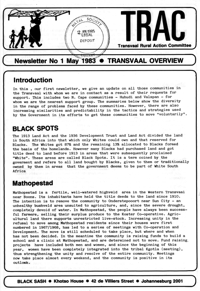 TRAC Newsletter Number 1 May 1983