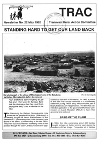 TRAC Newsletter Number 22 May 1992