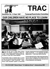 TRAC Newsletter Number 15 September 1990