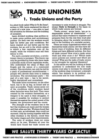 Trade Unionism:1 Trade Unions and the Party