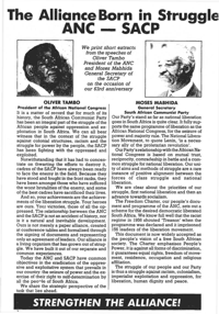 The Alliance born in Struggle: ANC-SACP