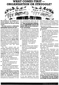 What comes first - organisation or struggle