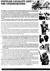 Popular legality and the Underground