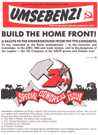 
Umsebenzi Volume 5 Number 2 Second Quarter 1989