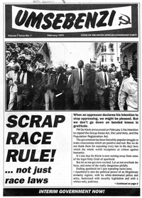 
Umsebenzi Volume 7 Number 1 First Quarter 1991