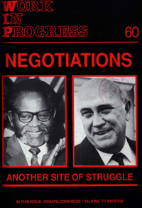 Work in progress Issue 60 August 1989