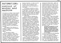 Automation: control of worker and machine
