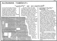 Alexandra township: uplift or co-option?