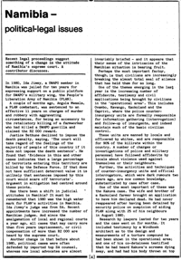 Namibia - political-legal issues