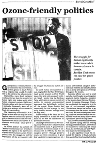 Ozone-friendly politics