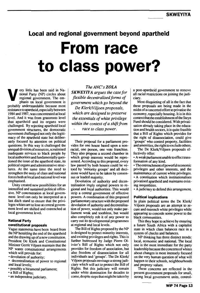Local and regional government beyond apartheid: From race to class power?