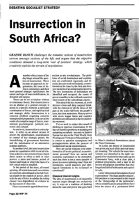 Insurrection in south Africa?