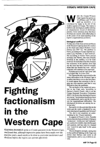Fighting factionalism in the Western Cape