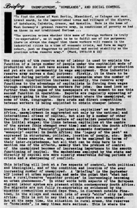 Unemployment, `homelands`, and social control