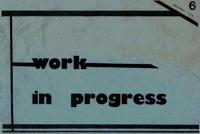 Work In Progress Number 6 November 1978