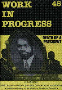 Work In Progress Number 45 November 1986