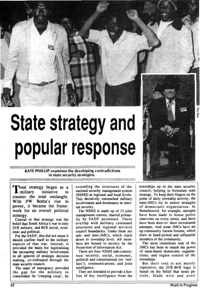 State strategy and popular response