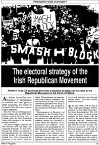 The electoral strategy of the Irish Republican Movement